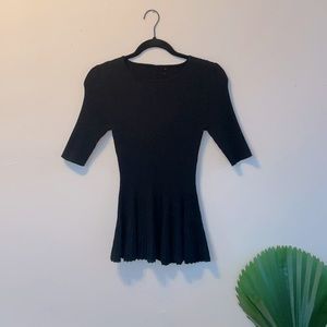 Black short sleeve sweater